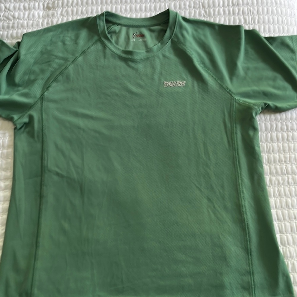 World Wide Sportsman Solid Raglan Short-Sleeve Crew for Men green large